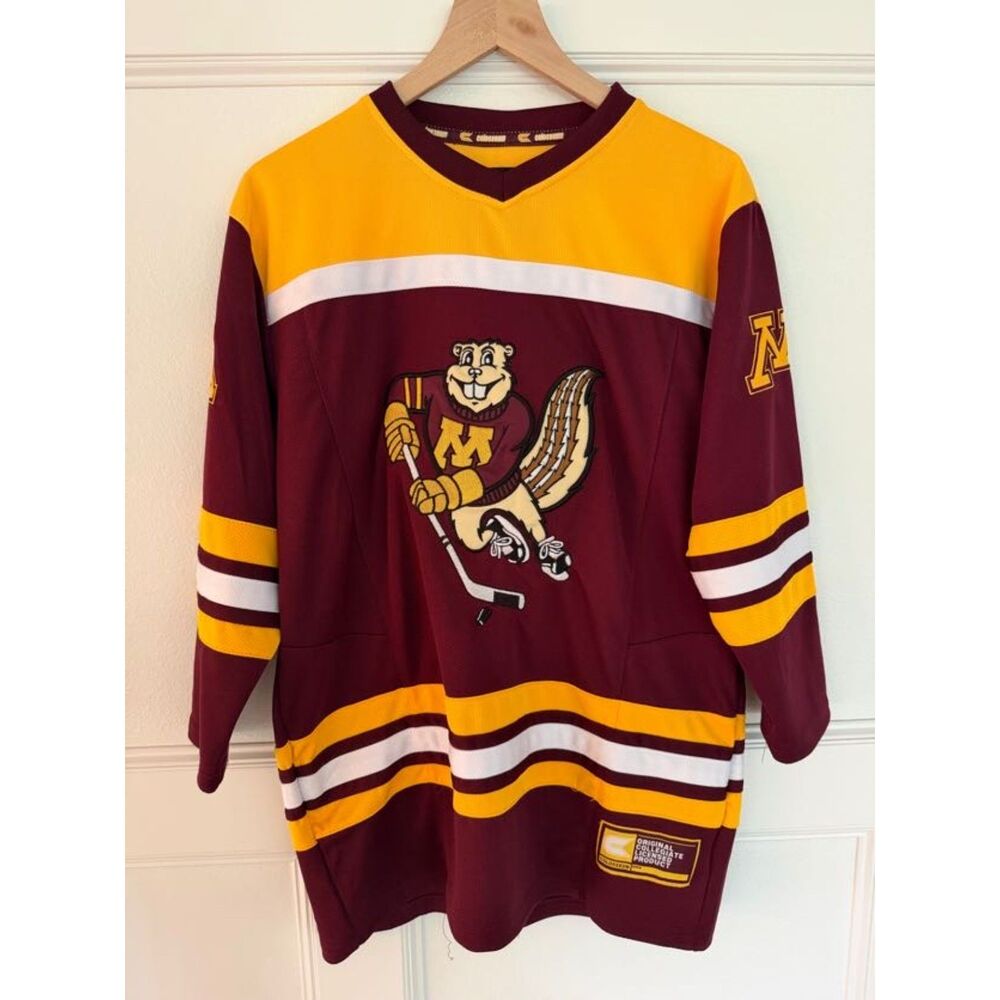 Minnesota Golden Gophers Goldy Hockey Jersey Youth M 12-14 Colosseum NCAA